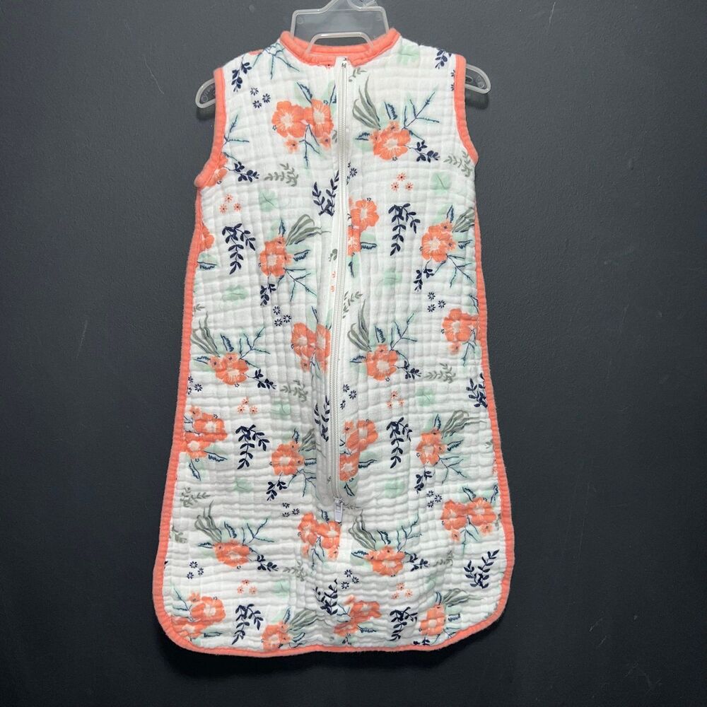 Chick Pea Muslin Sleep Sack Wearable Blanket 3-6m White Pink Green Floral